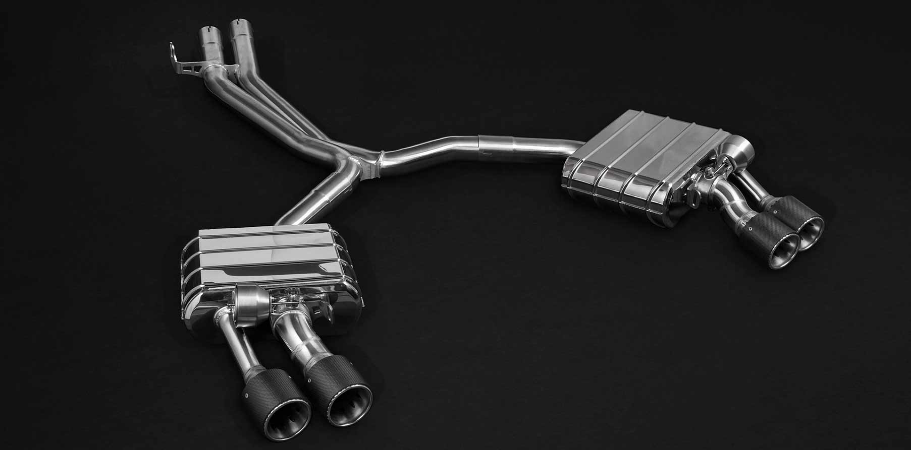 Handgefertigte Edelstahl-Auspuffanlage für Audi S5