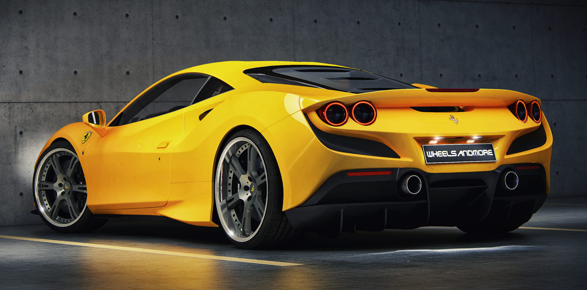 Ferrari F8 Tributo mit 21 und 22 Zoll 6Sporz² Schmiedefelgen und Le